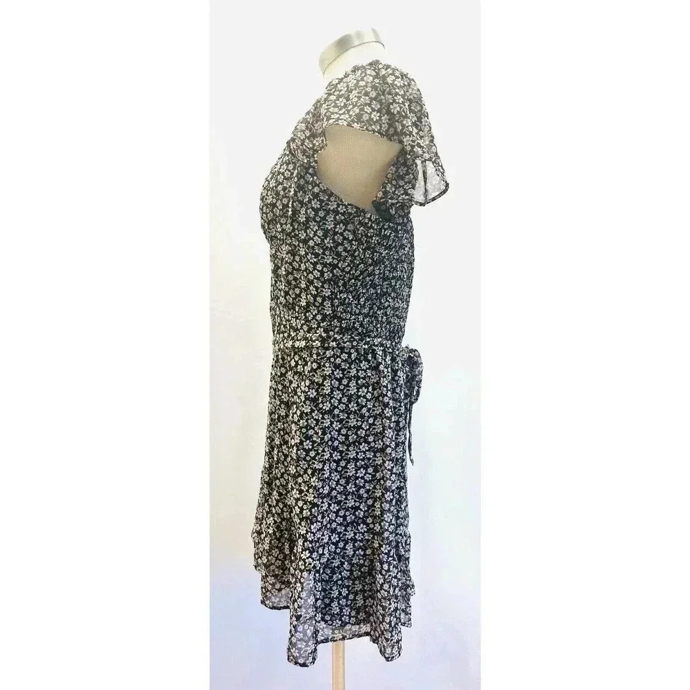NWT LILY ROSE Juniors Sleeveless Pullover V-Neck Lined Floral Skater Dress Sz XL - Picture 4 of 12